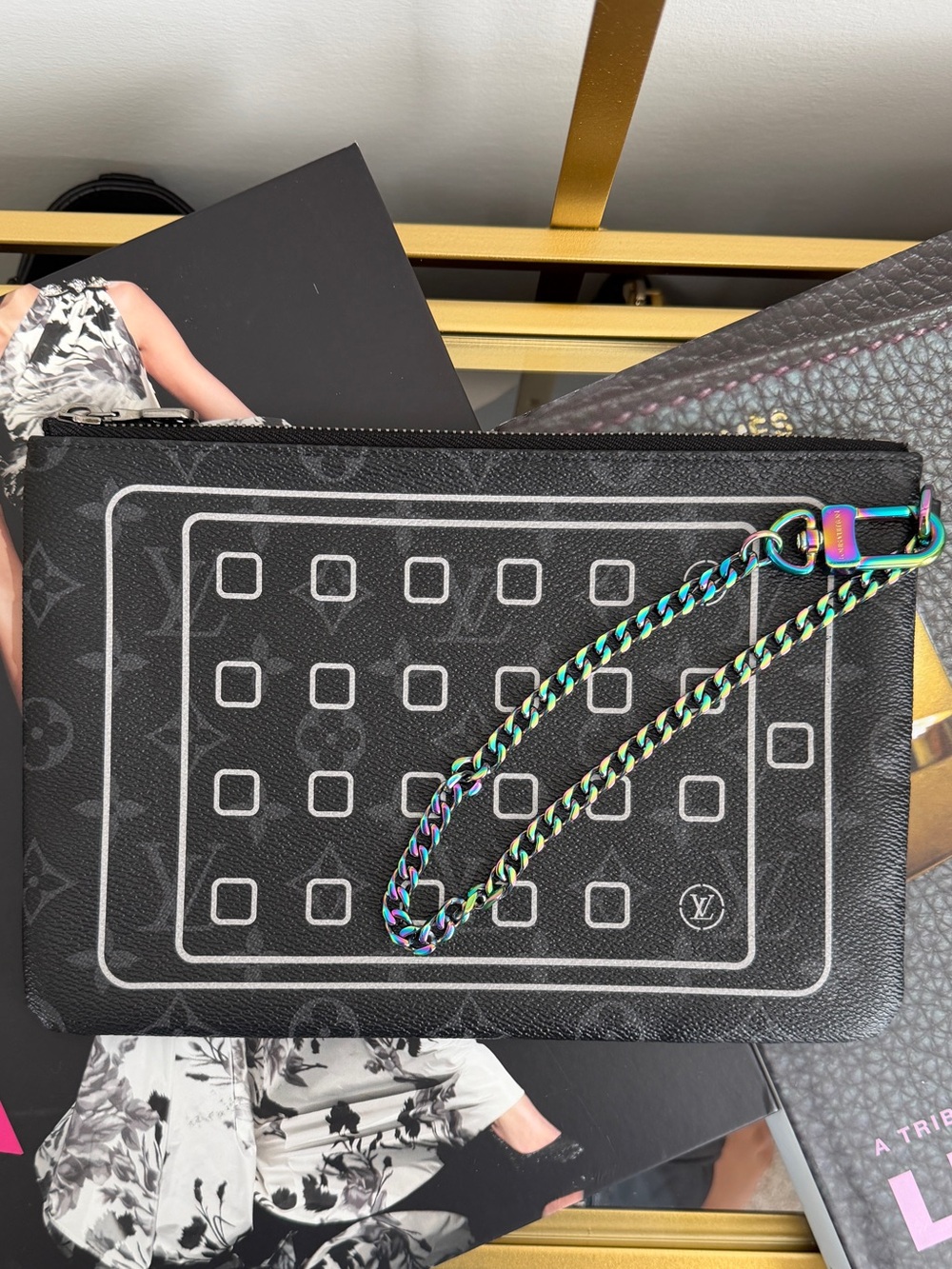 Louis Vuitton Black Monogram Eclipse iPad Pouch